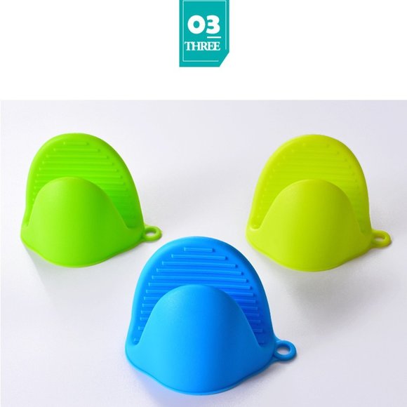 Premium Quality Kitchen Silicone Heat Resistant Gloves Clips Insulation Non Stic - Picture 16 of 16